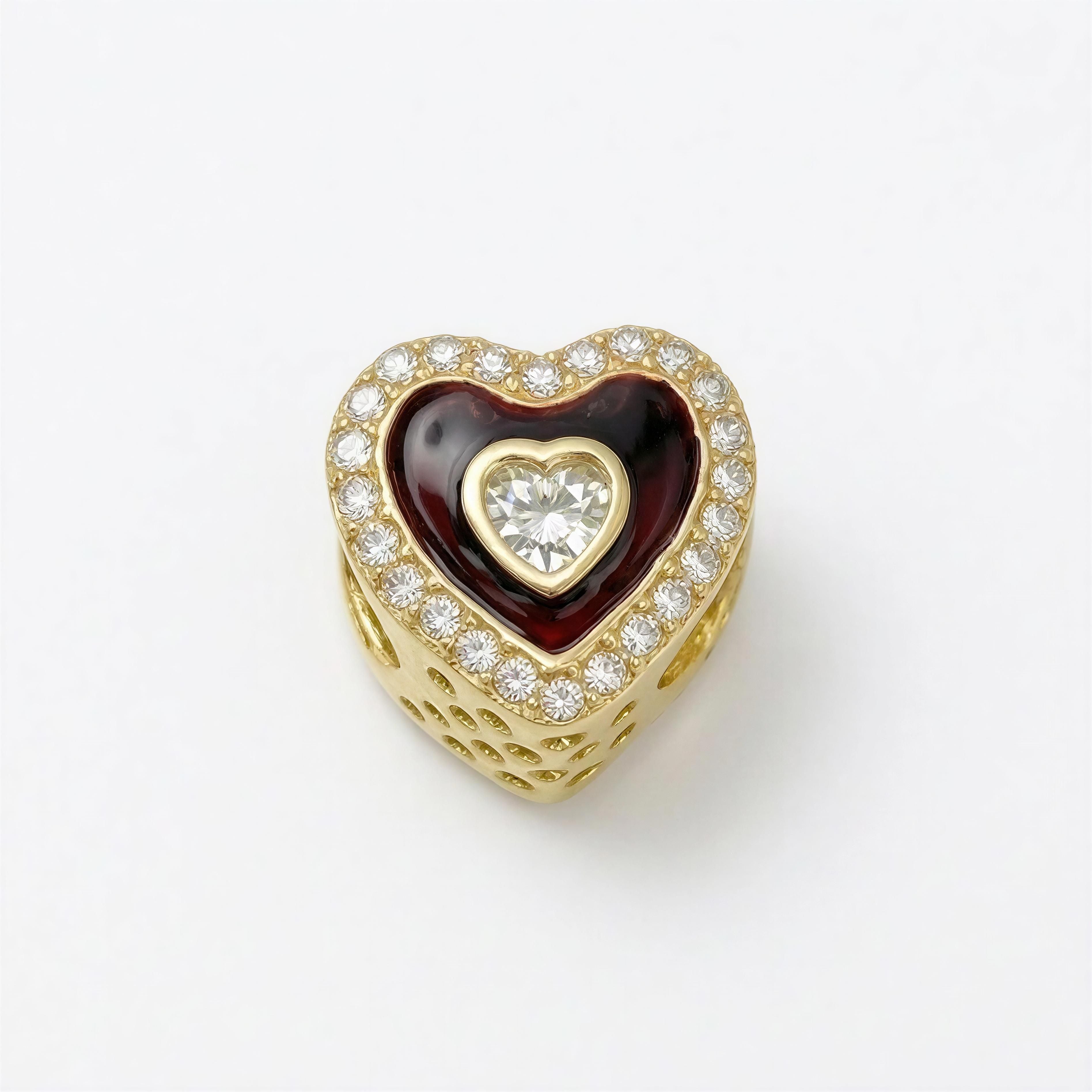 Charm de corazon 10k
