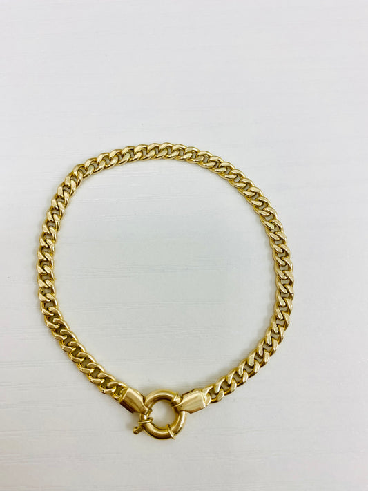 Pulsera semisolida 14 k