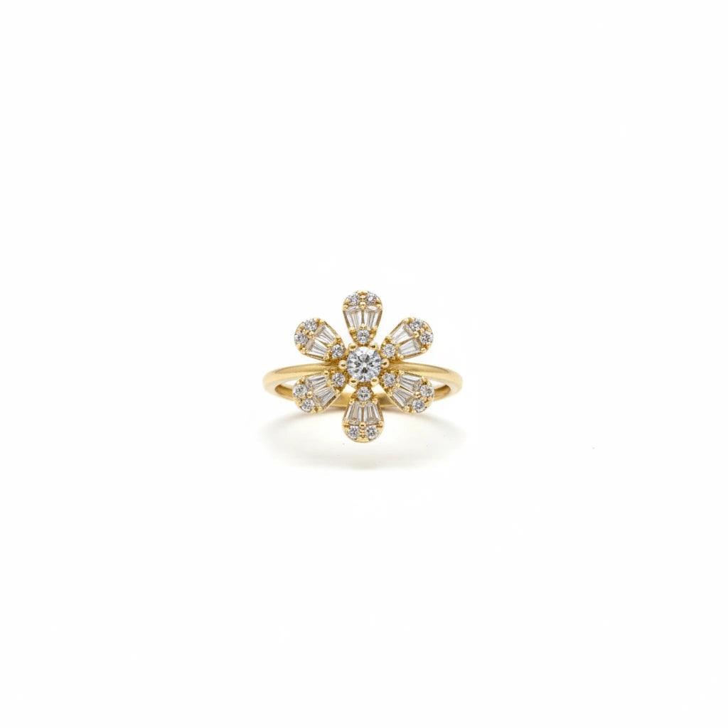 Anillo margarita 14k