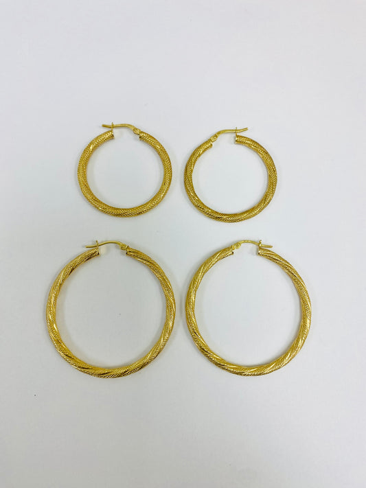 Argollas 10K 2.5mm de grosor