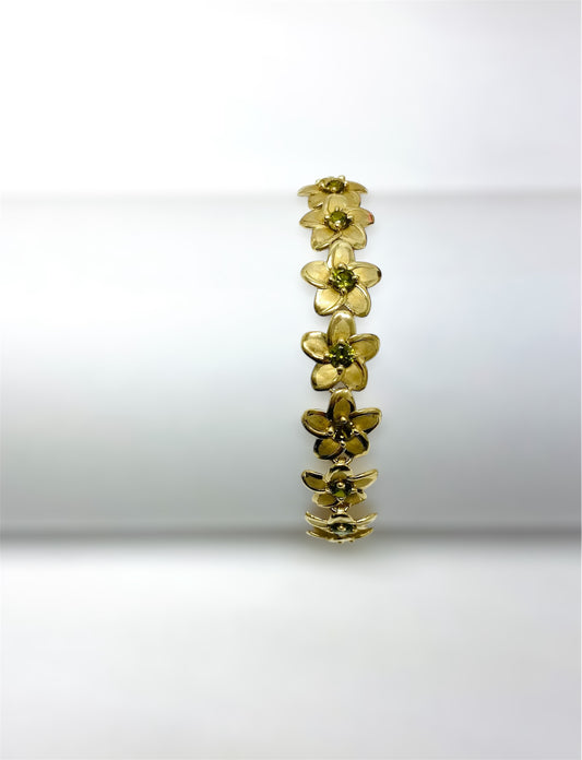 Pulsera de flores 14K