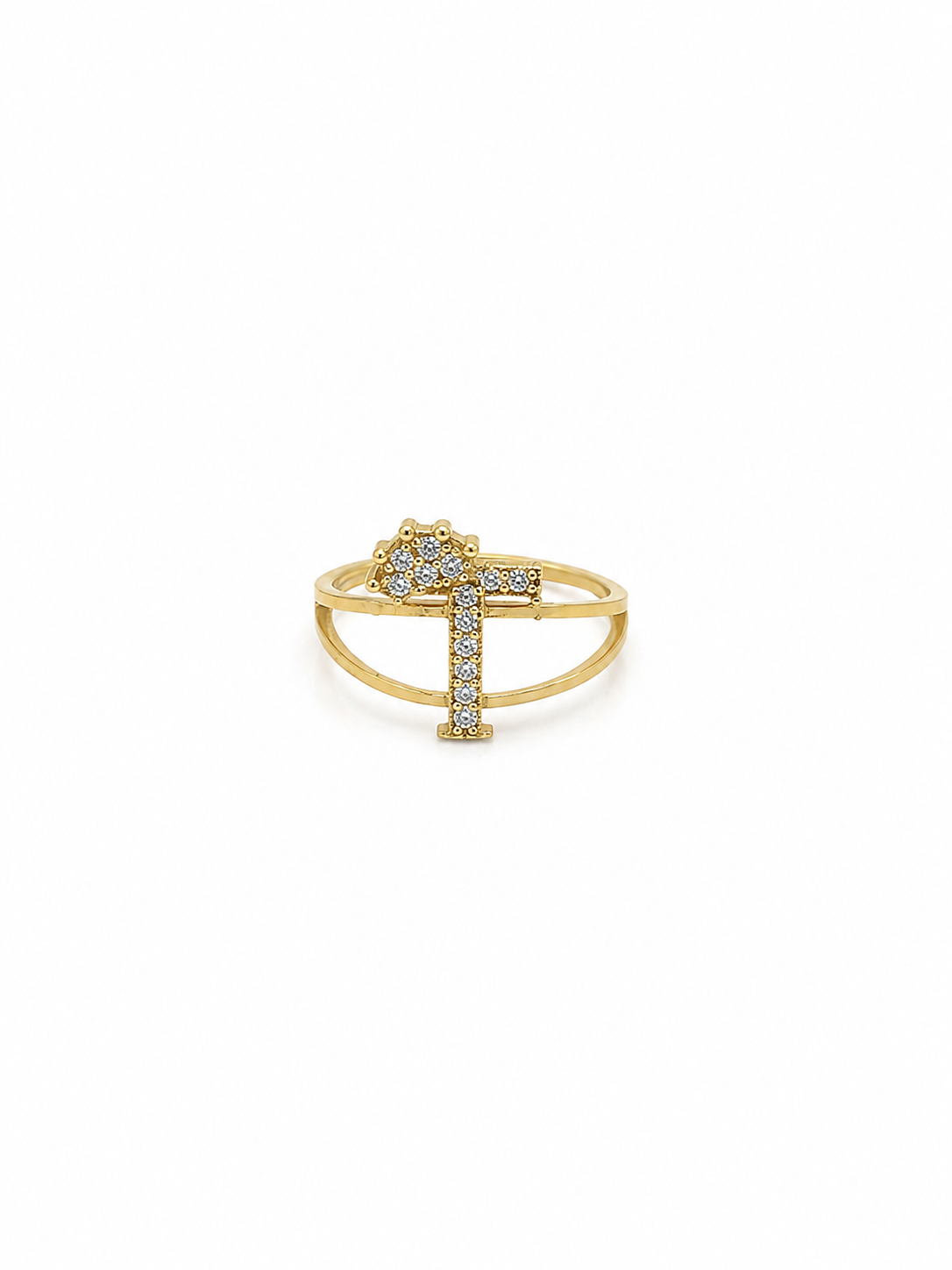 Anillo de inicial 10K - T