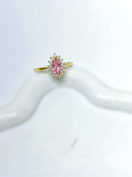 Anillo rosa 10K