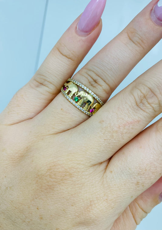 Anillo elefantes 10k