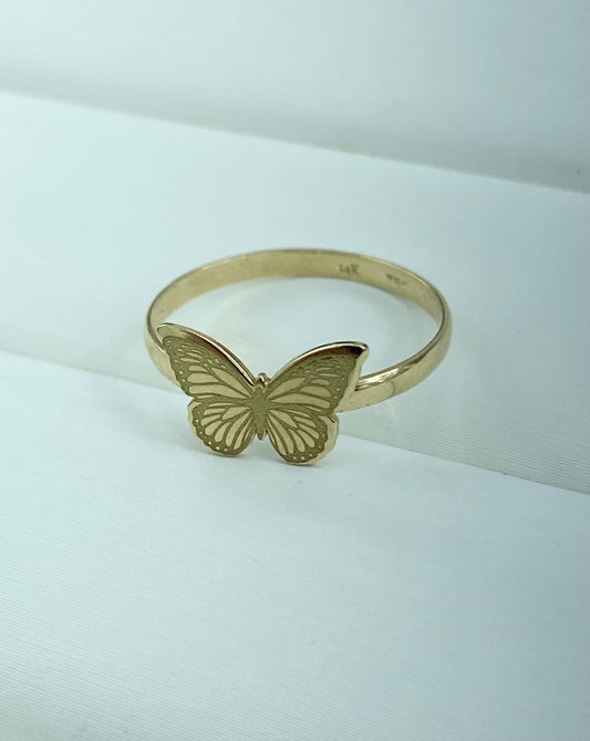 Anillo mariposa 14k