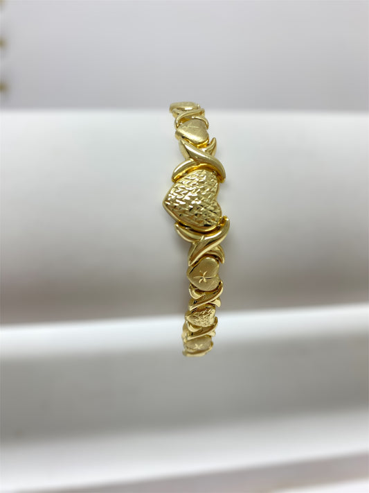 Pulsera Xoxo con corazon grande