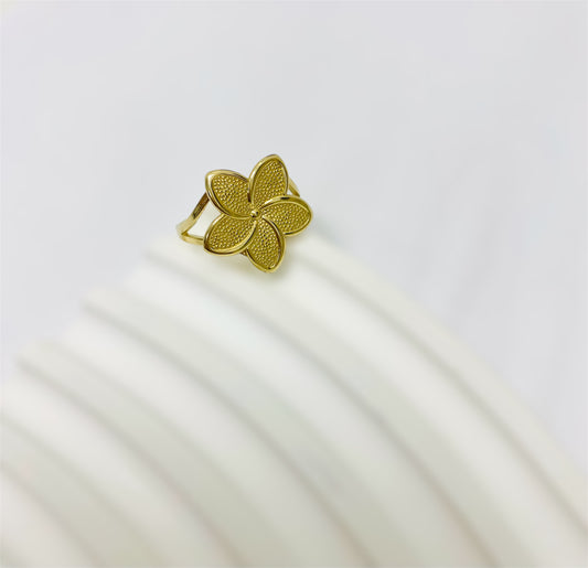 Anillo de flor grande 10 k