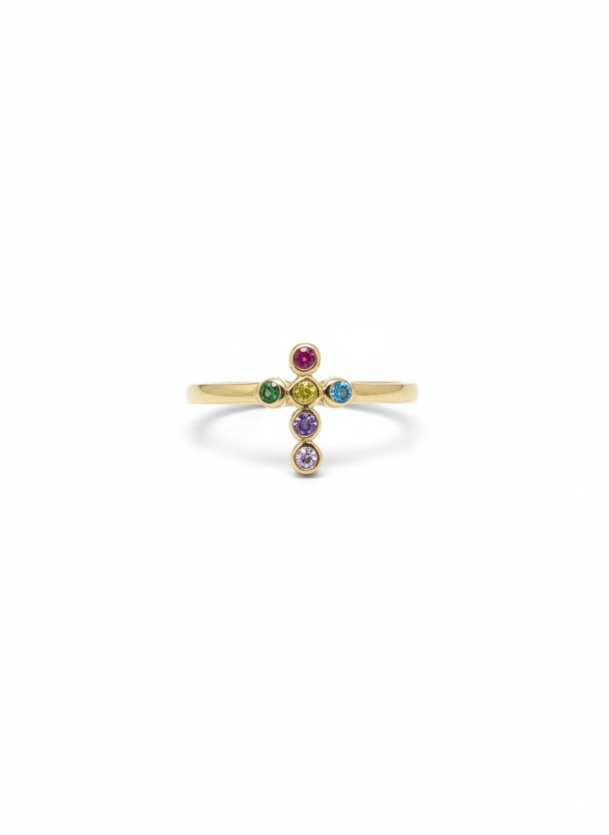 Anillo cruz 10k
