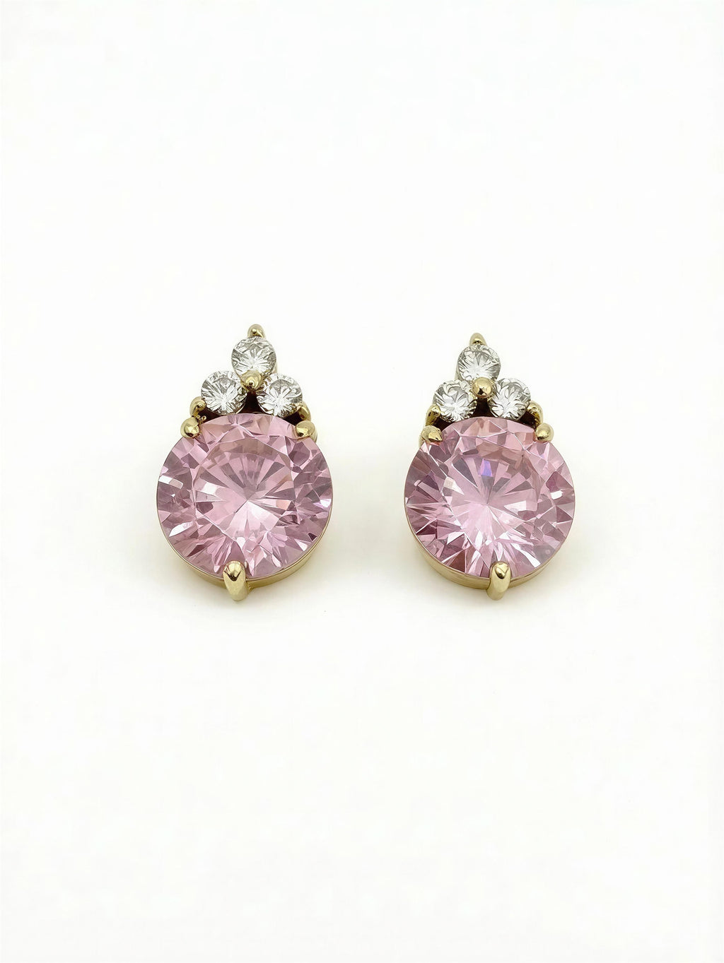 Aretes piedra 14k