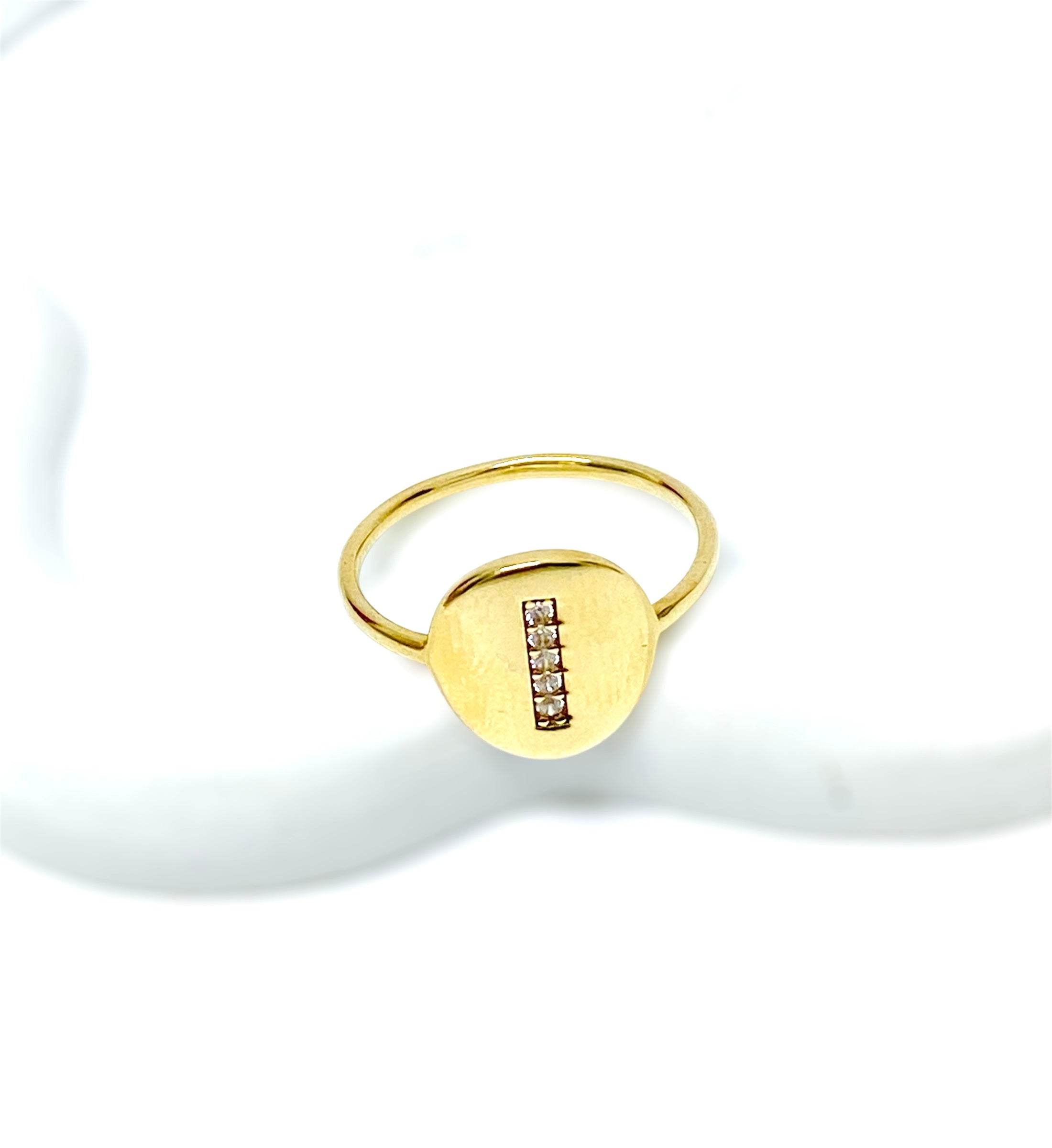 Anillo de inicial 14K - Y