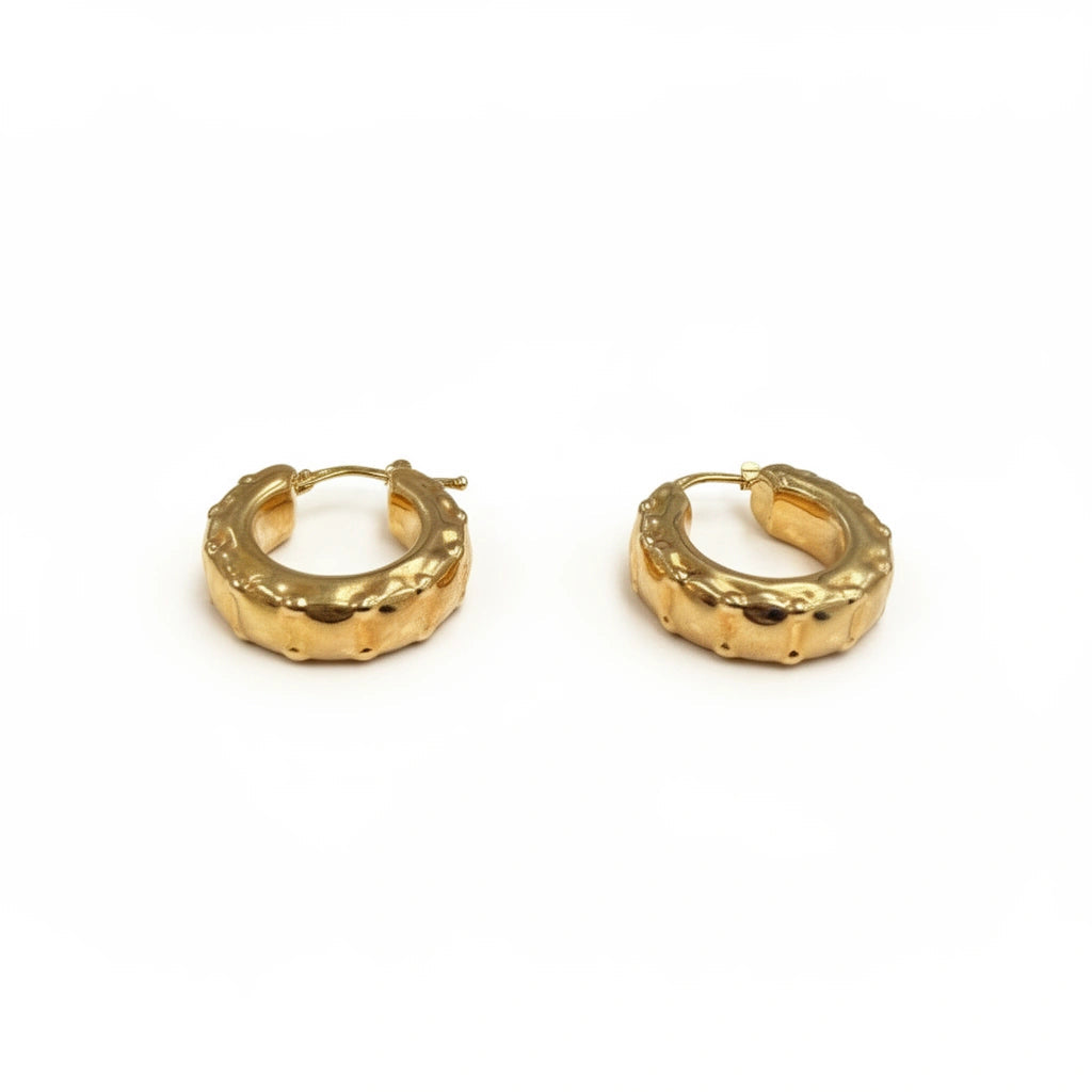 Argollas con diseño 14k