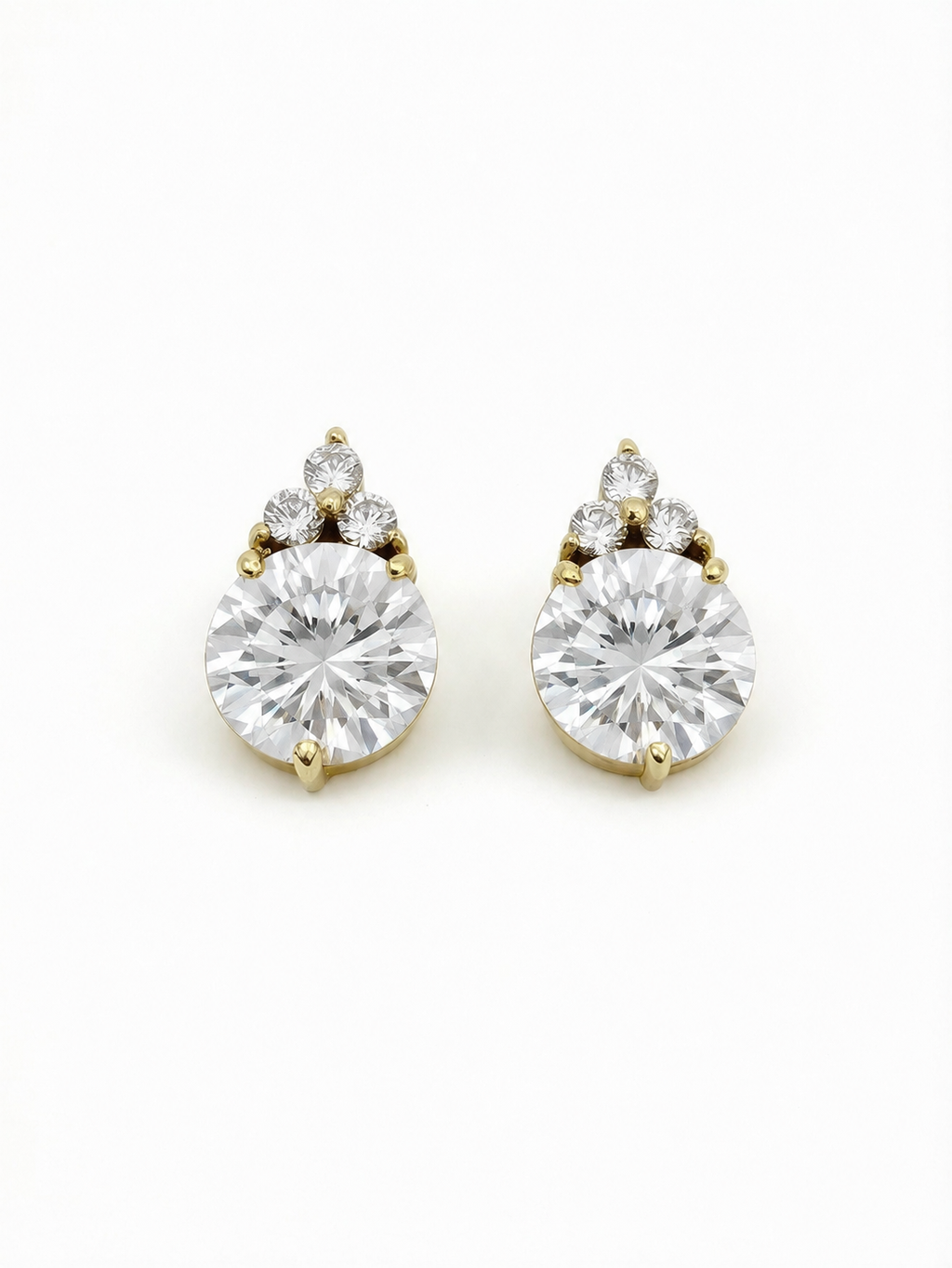 Aretes piedra 14k