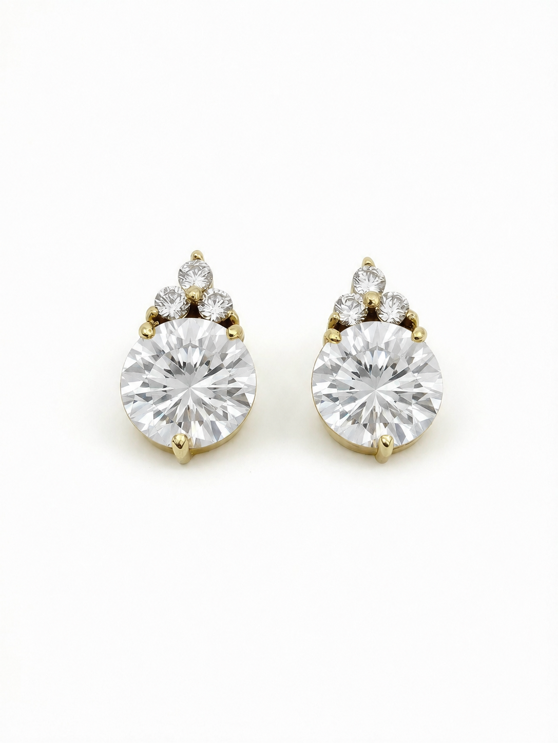 Aretes piedra 14k