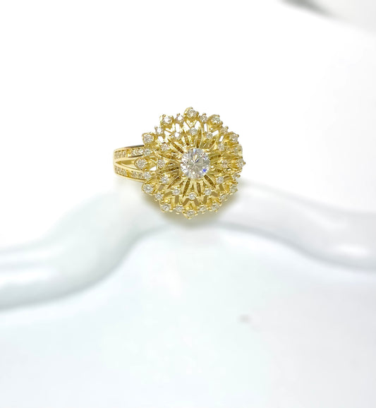 Anillo princesa giratorio 14K