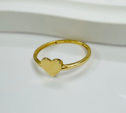 Anillo corazón 14k