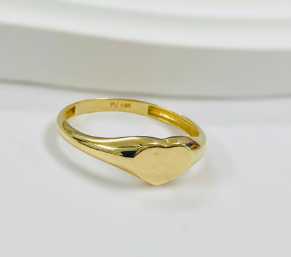 Anillo corazón 14k