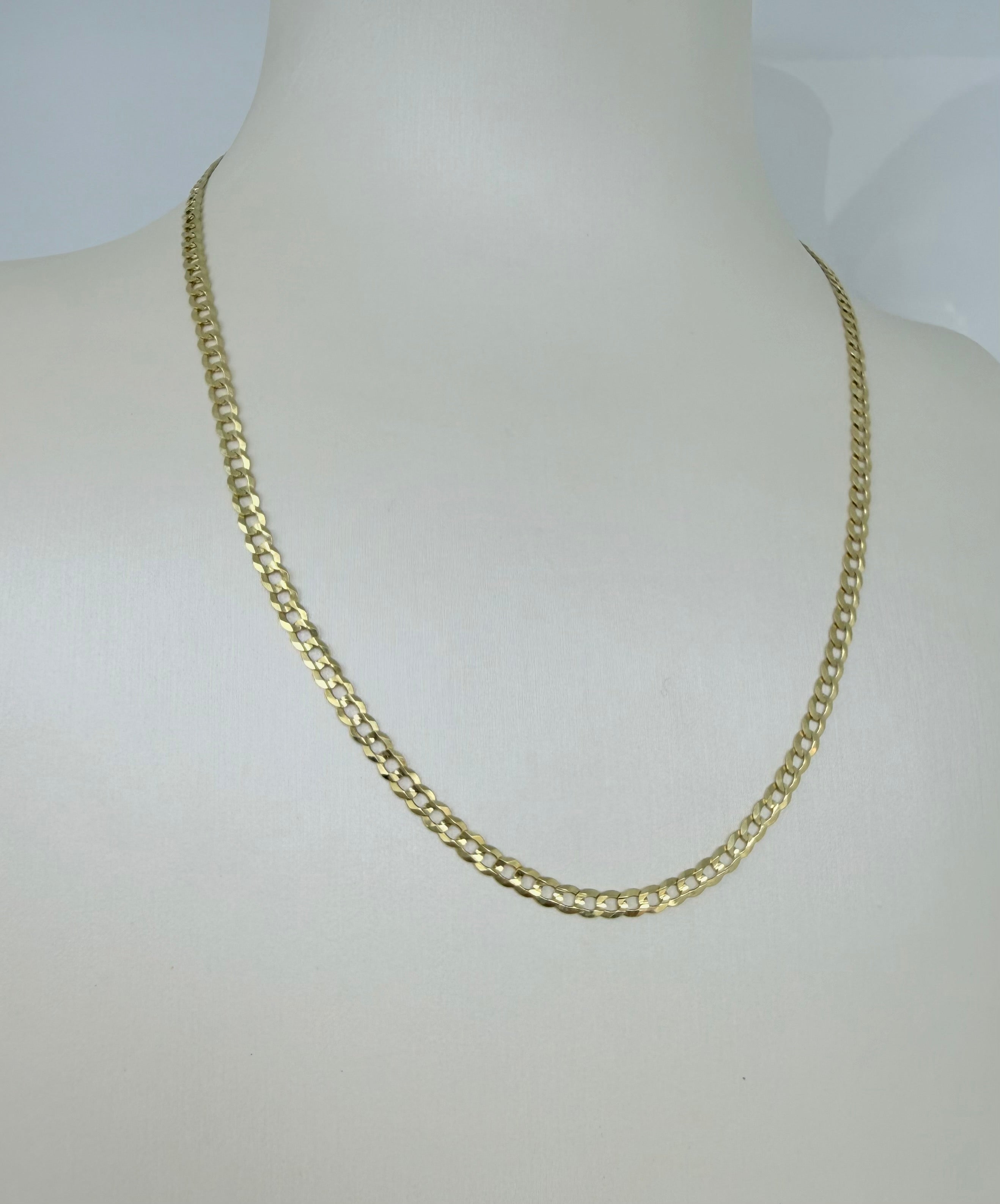 Cadena corte brillo 10k 3.5mm