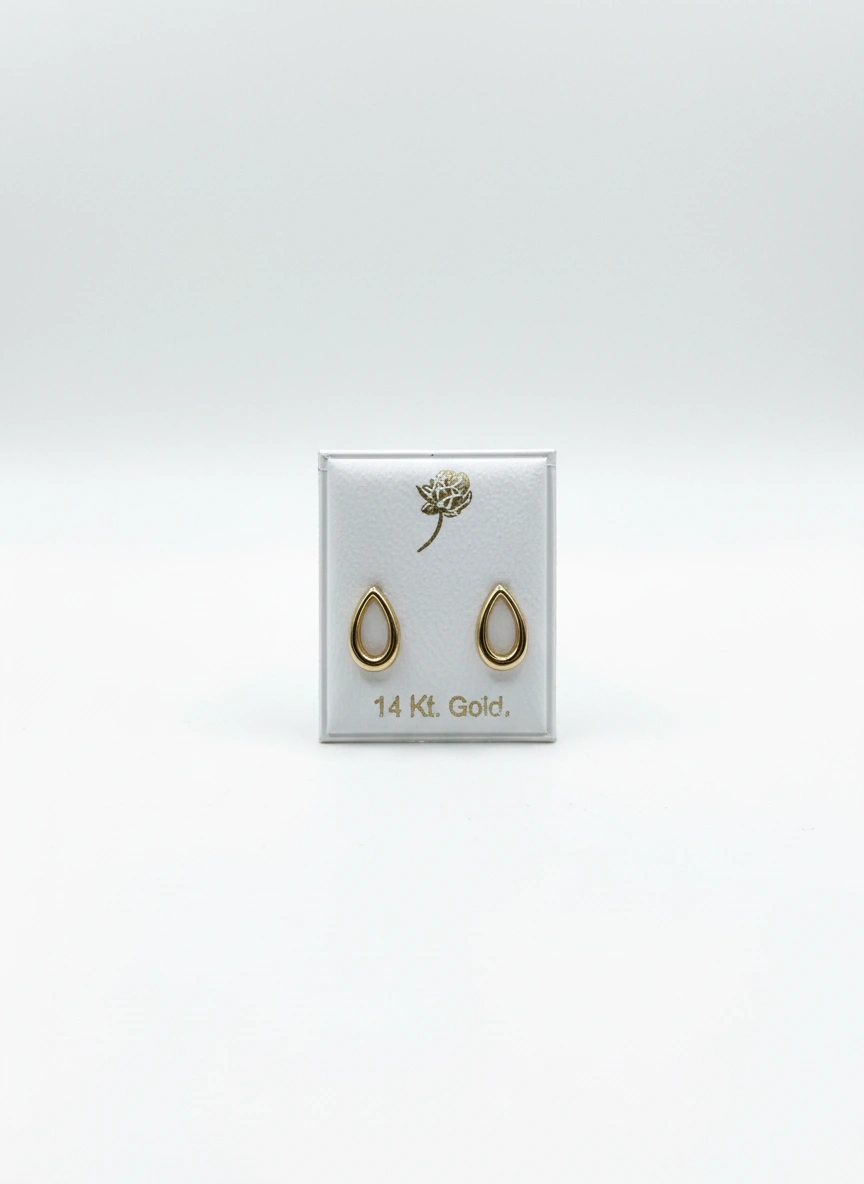 Aretes de gotas abiertas 14k