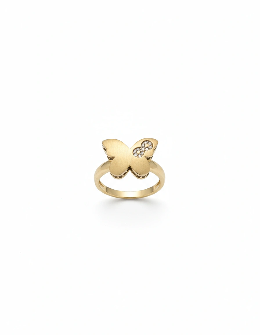 Anillo de mariposa 10k