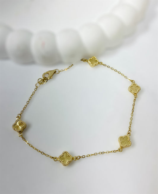 Pulsera clover pequeño 14K