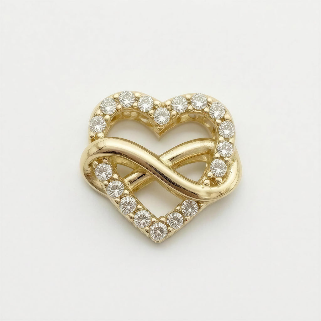 Charm Corazon e infinito 10k