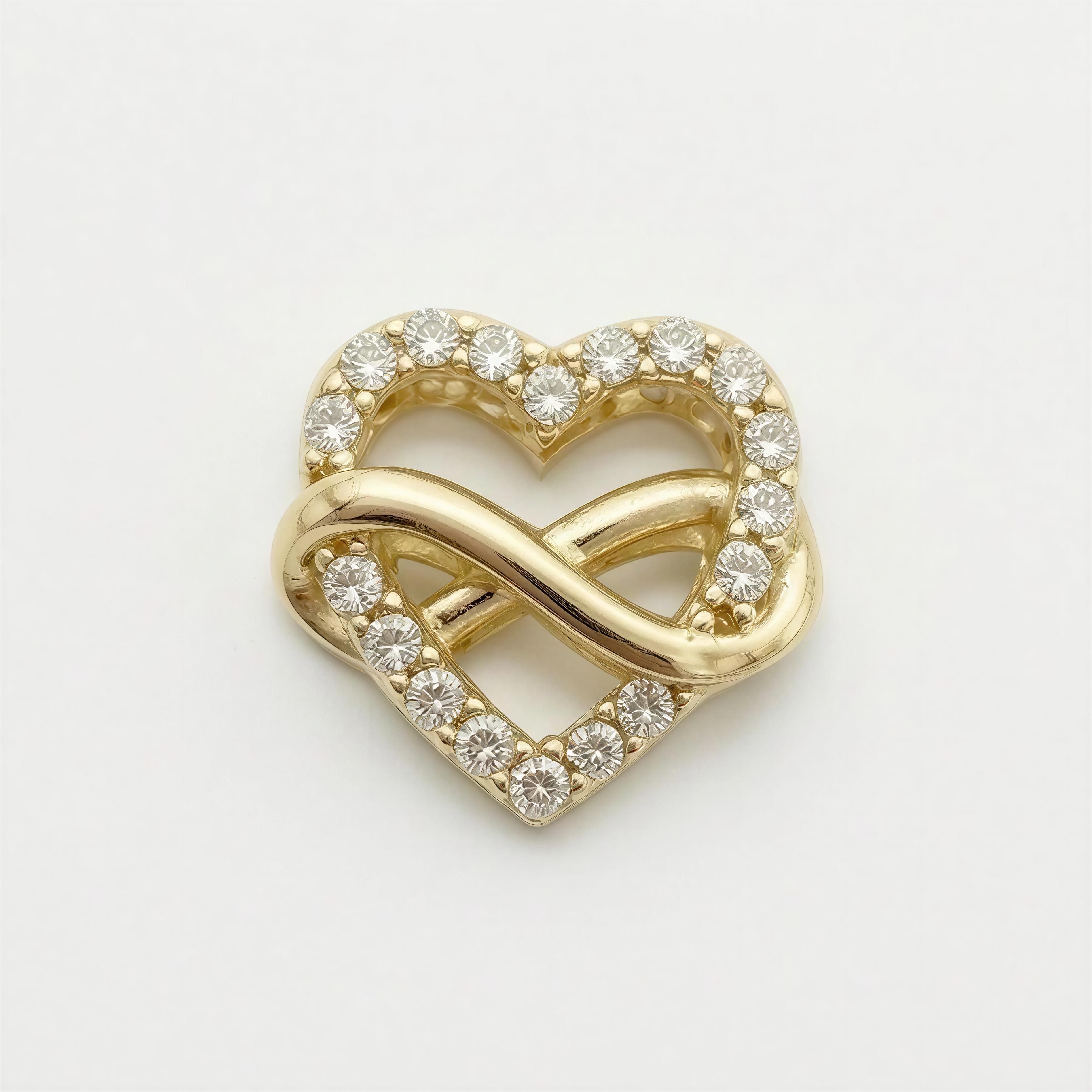 Charm Corazon e infinito 10k
