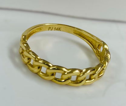 Anillo de eslabón 14k