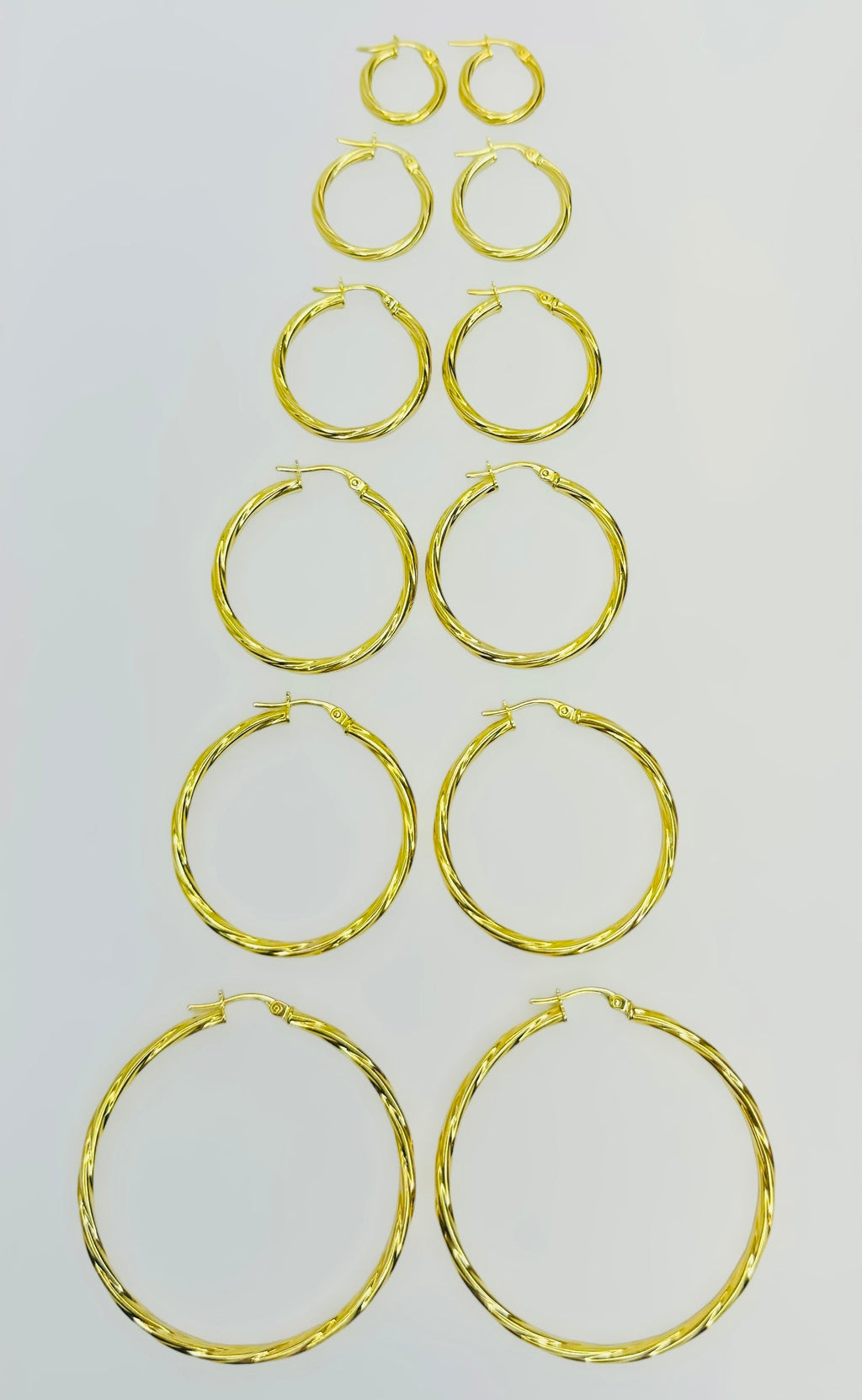Argollas torcidas lisas 2mm - #3 - 10k