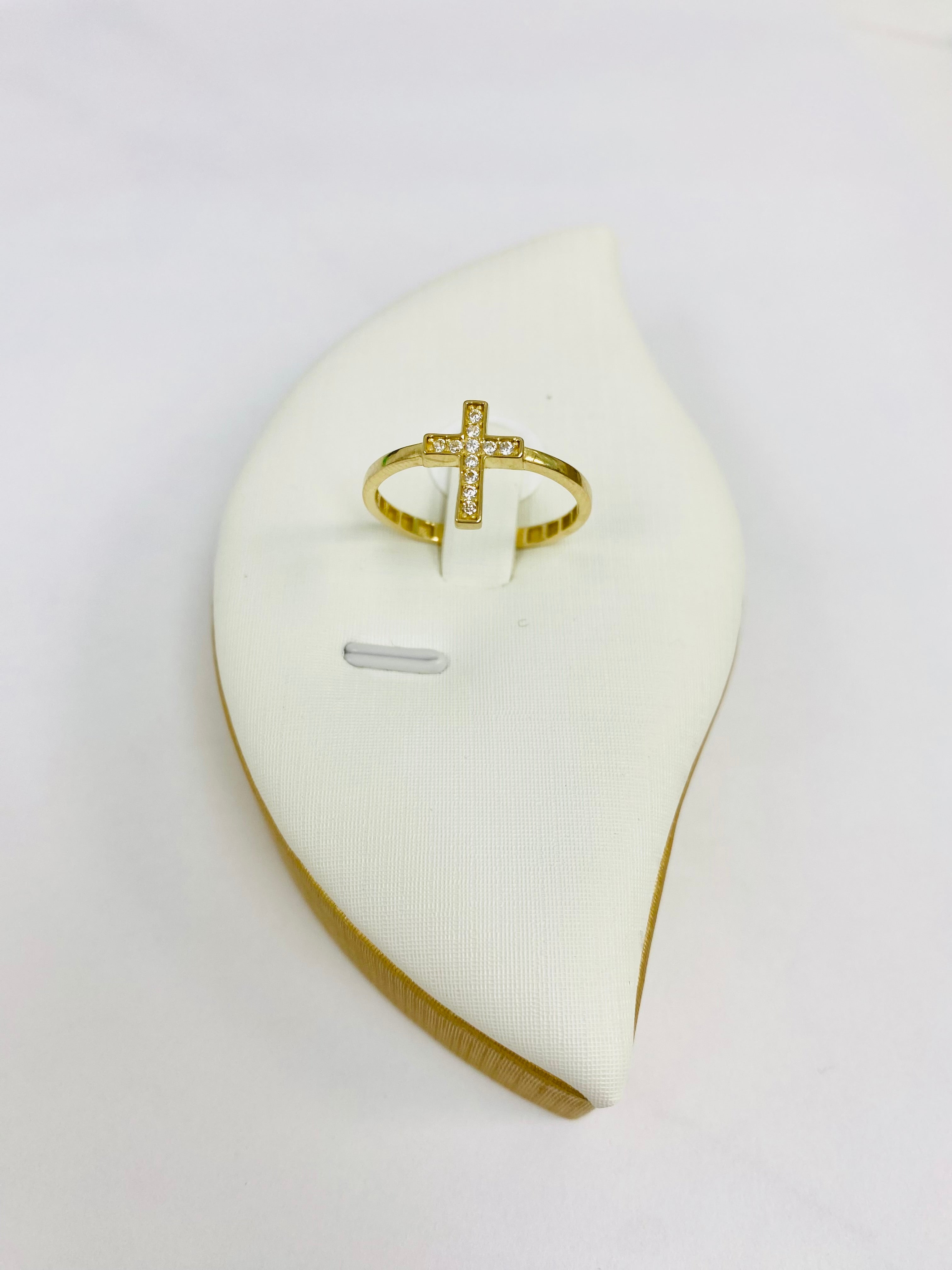 Cross ring 14K