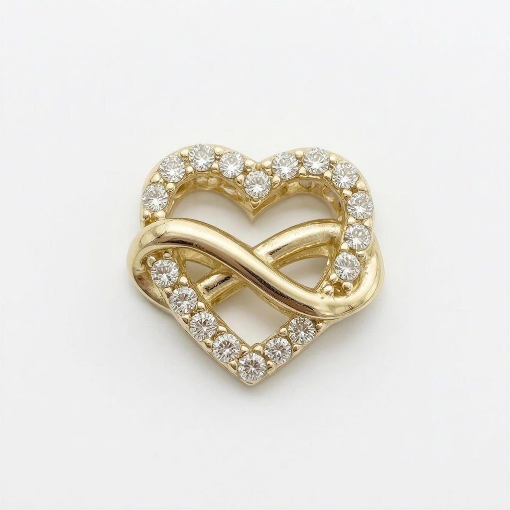 Charm Corazon e infinito 10k