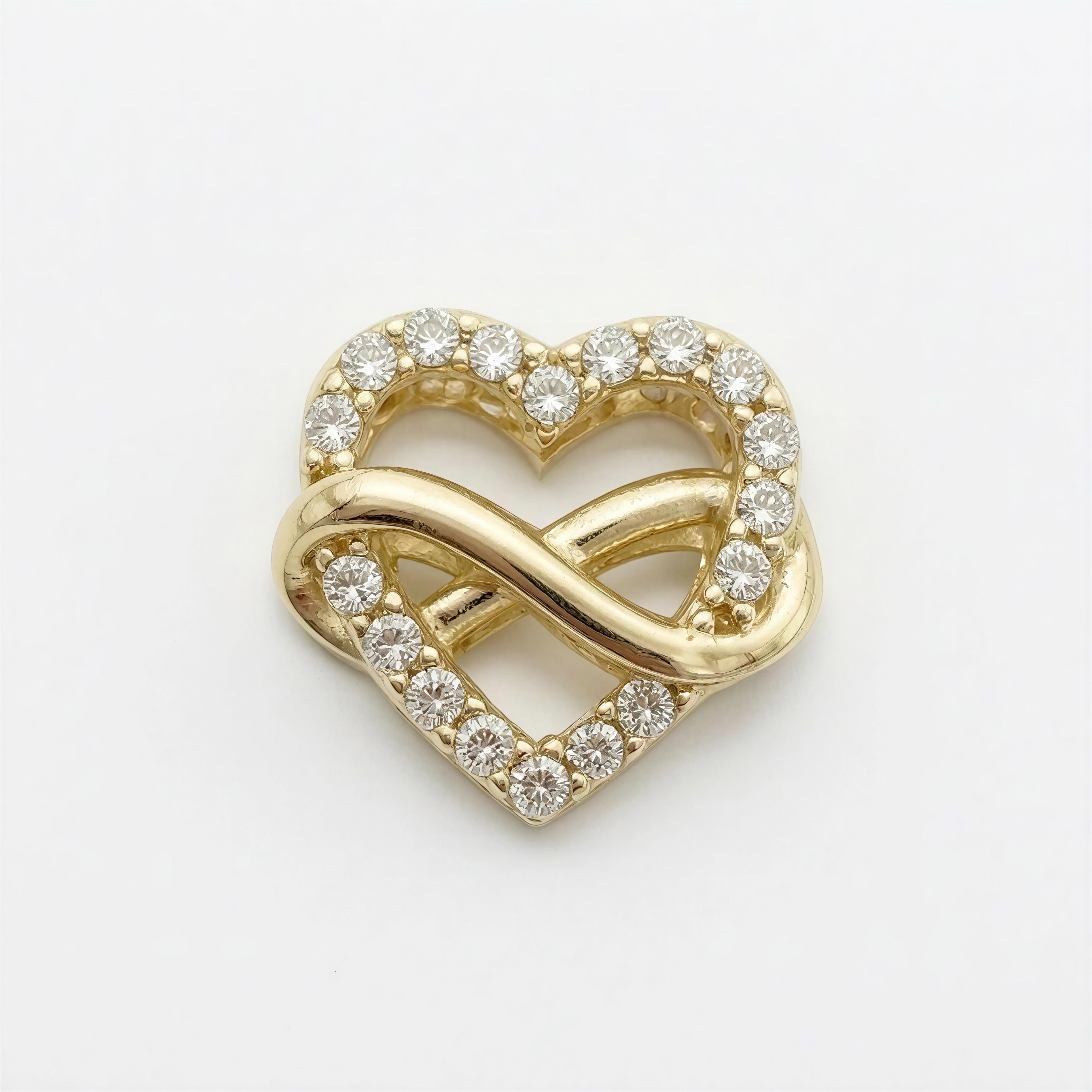 Charm Corazon e infinito 10k
