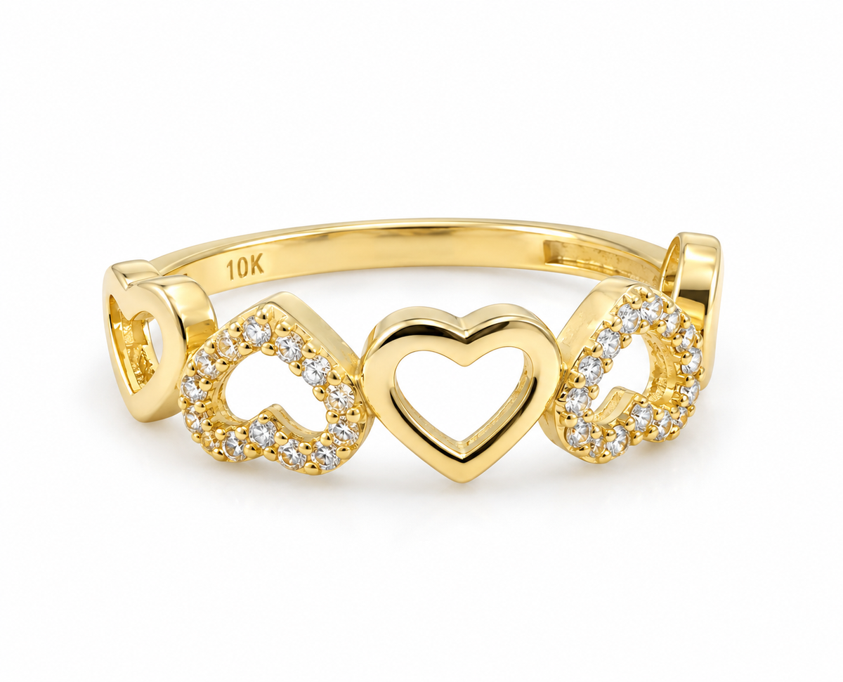 Anillo de corazon 10K