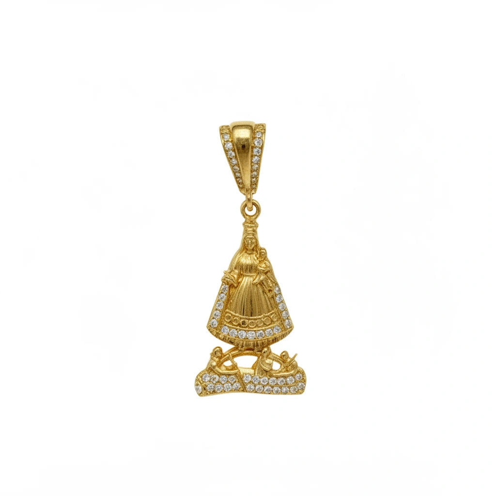 Dije pequeño de la virgen de la caridad 14k