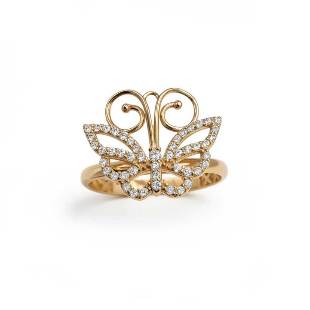 Anillo mariposa 14k