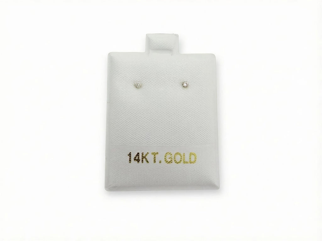 Aretes de piedra 14k