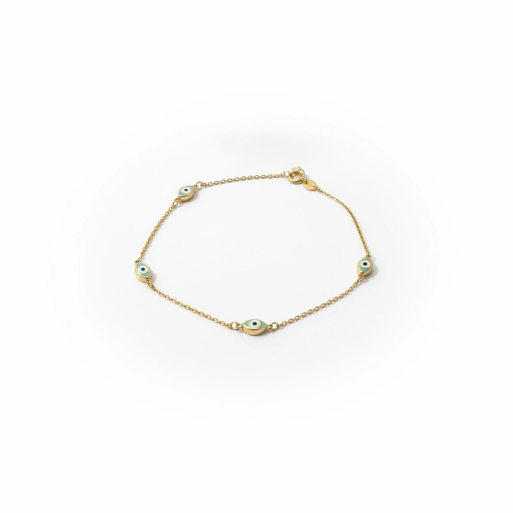 Pulsera ojo turco 14k