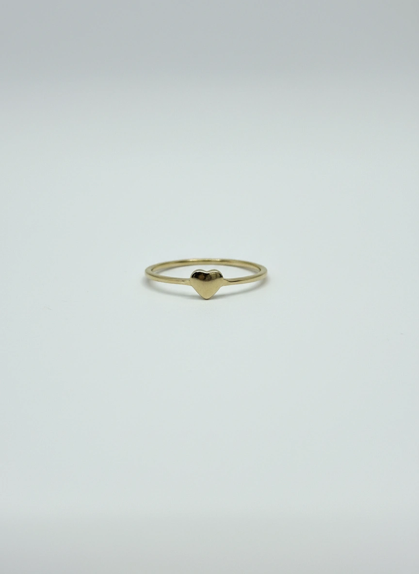 Anillo corazón pequeño 10k