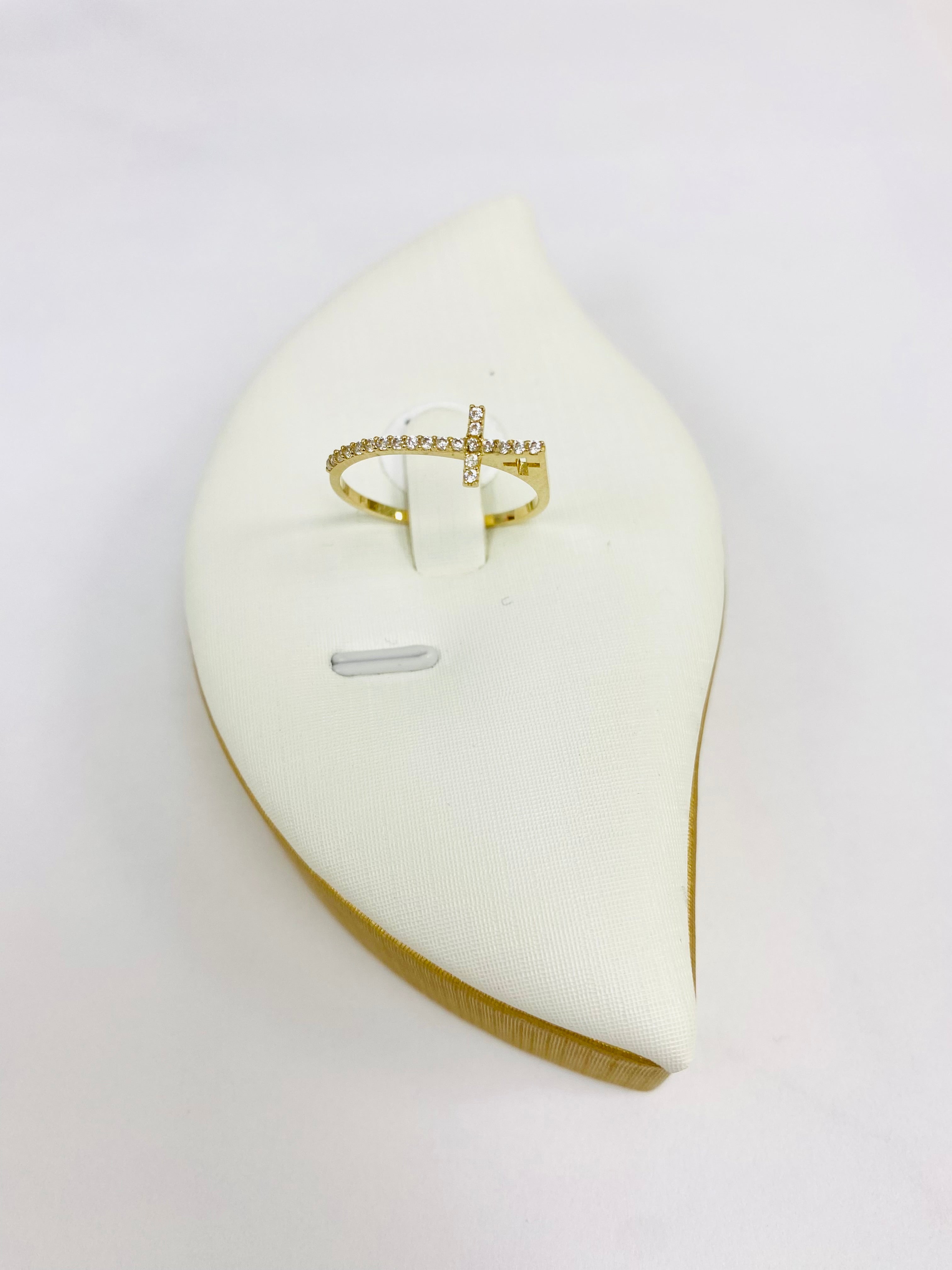 Cross ring 14K