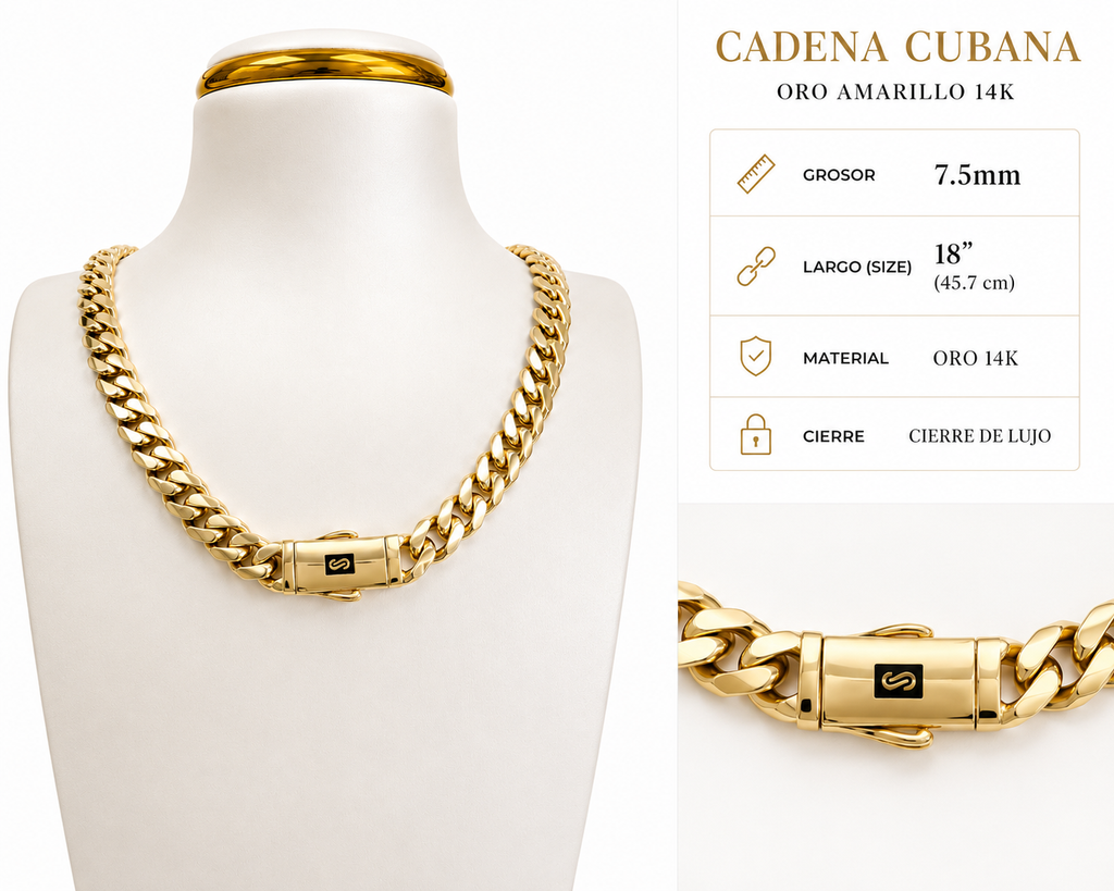 Cadena Mónaco 14k