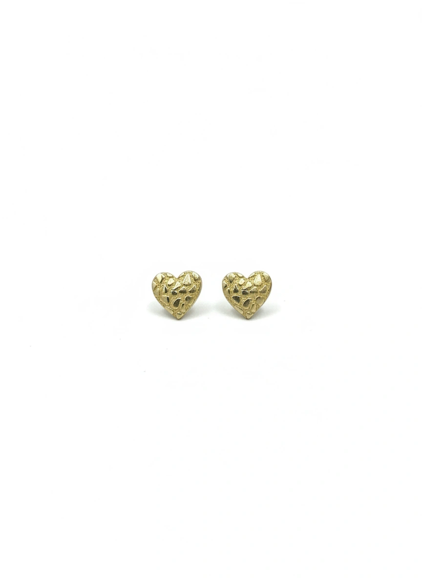 Aretes de corazón  10K
