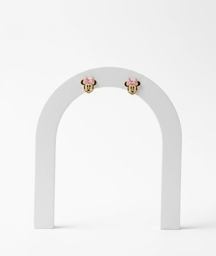 Aretes de Mini 14K - Aretes Rosa