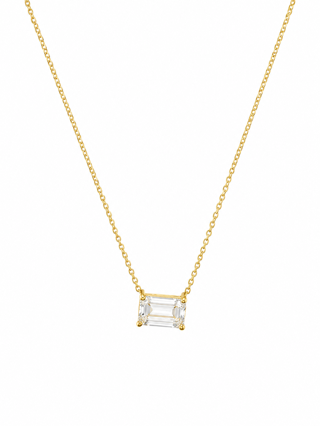 Cadena con Dije De piedra de Diamante 14k