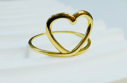 Anillo de corazón 14k