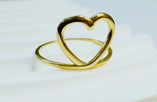 Anillo de corazón 14k