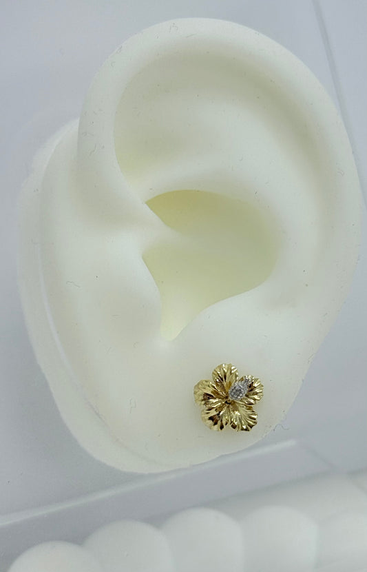 Aretes amapola 14k