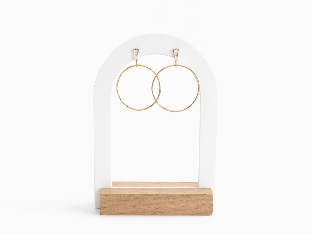 Argollas Delgadas con Circonia 14k