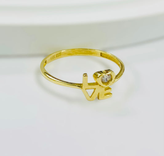 Anillo love 14k