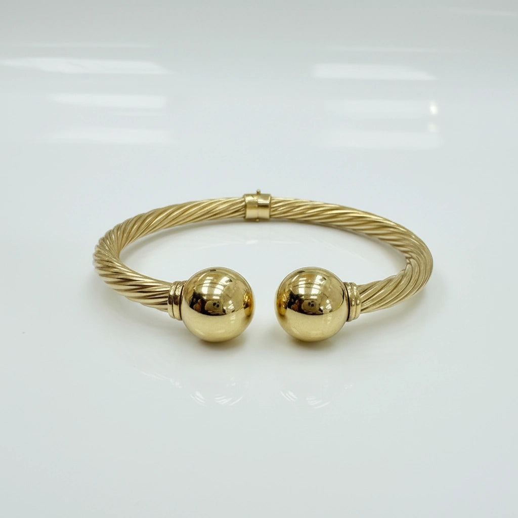 Pulsera rígida de bola 10K