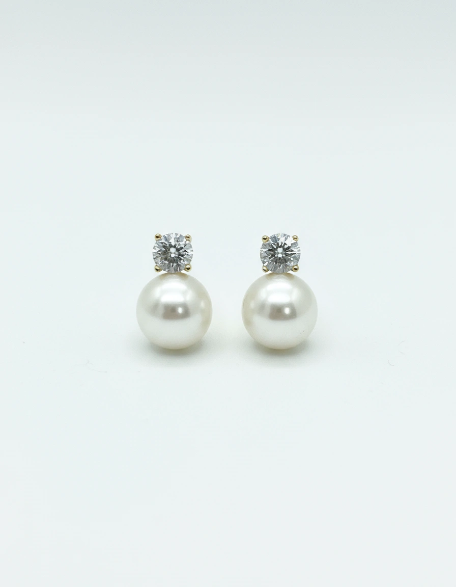 Aretes de madre perla 14K