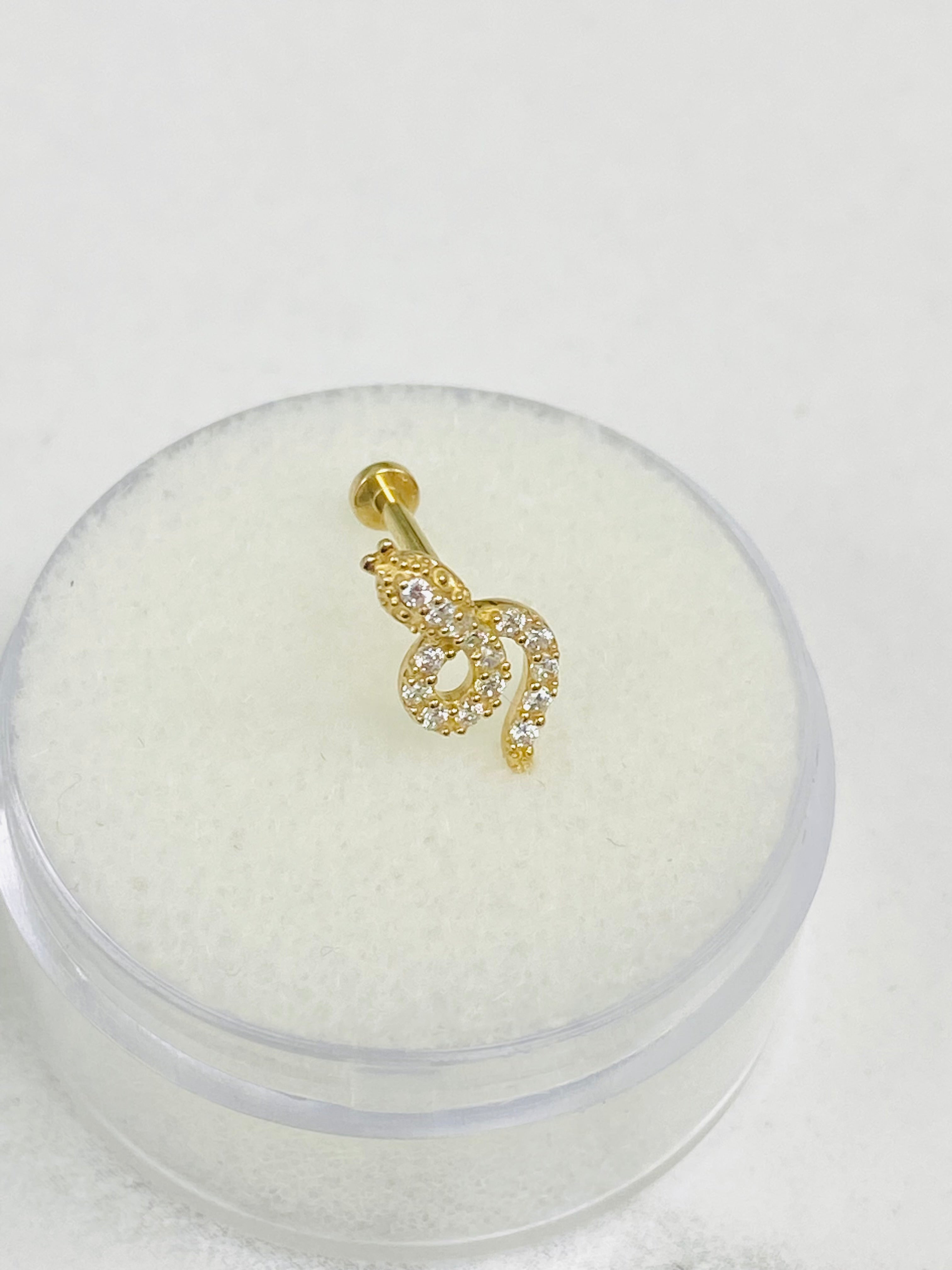 Piercing de serpiente 14K